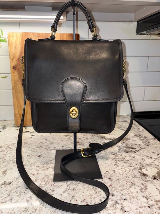 Coach Handbags - Vintage Coach Station Bag 5130 Black Leather Cleaned & Conditioned